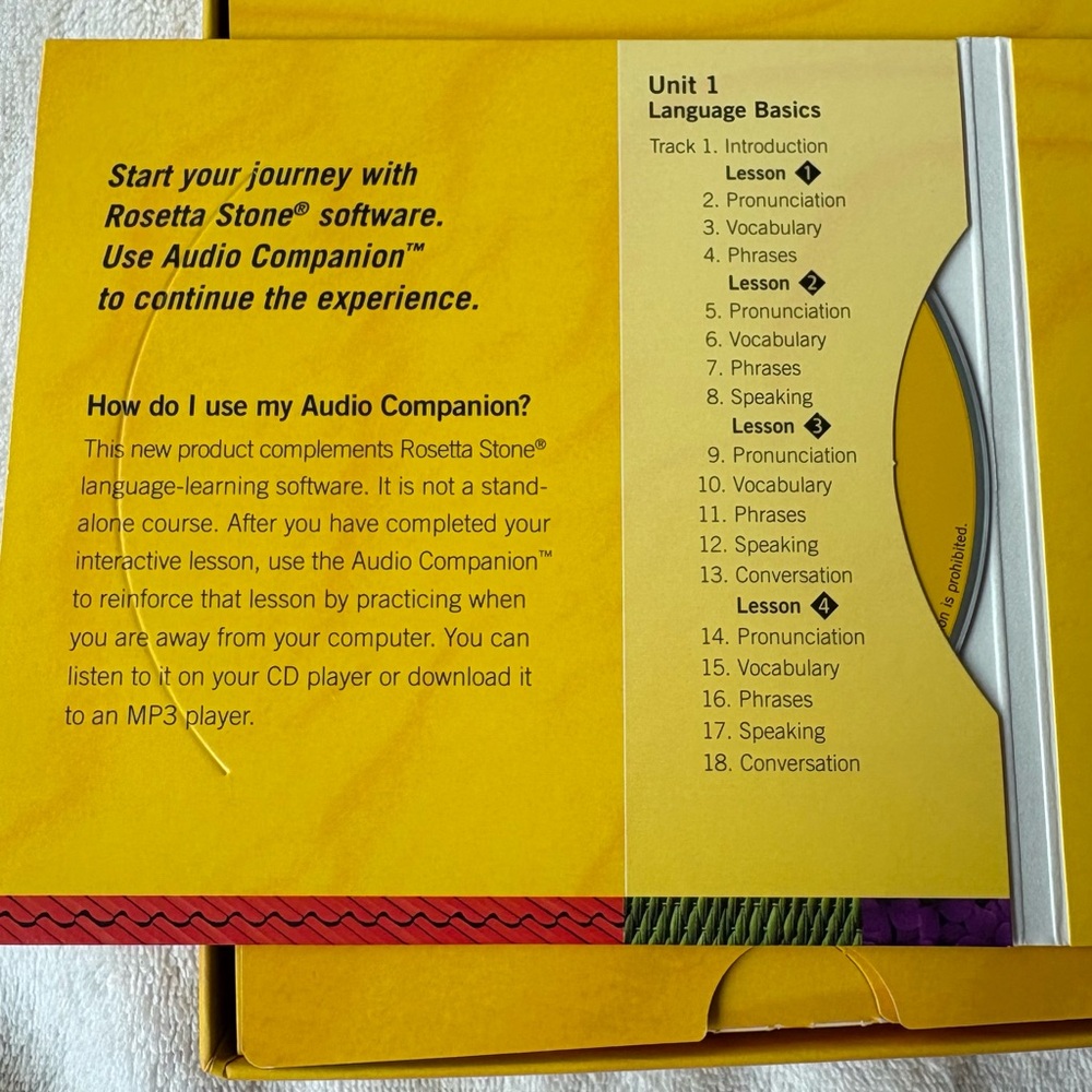 Rosetta Stone Language Learning Software Box Set Level 1 Italian 4 CD’s - Picture 3 of 15